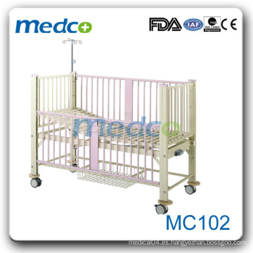 MC102 Cuidado de niños manual cama de hospital de dos funciones de la cama de los niños